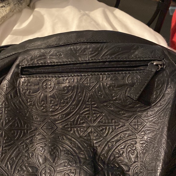 DANIER NWOT leather satchel with designs - Picture 5 of 14